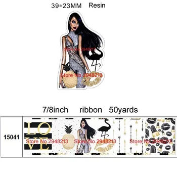 printed Fashion girl grosgrain ribbon and resin sets 7/8inch 50yard ribbon and 50pcs resin 1 sets REB159 
printed Fashion girl grosgrain ribbon and resin sets 7/8inch 50yard ribbon and 50pcs resin 1 sets REB159