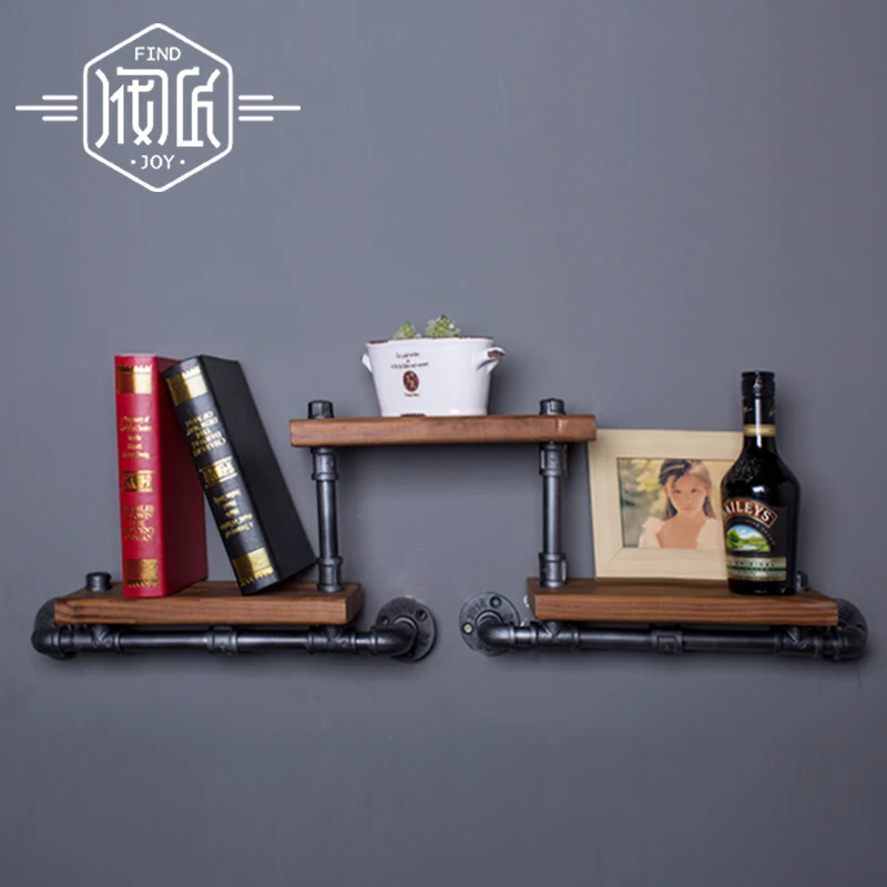 French Industrial Loft-style Wrought Iron Shelf Bookcase Shelf Wood Wall Wall Vintage Water Pipe Rack -FJ-ZN1Y-009A0
French Industrial Loft-style Wrought Iron Shelf Bookcase Shelf Wood Wall Wall Vintage Water Pipe Rack -FJ-ZN1Y-009A0