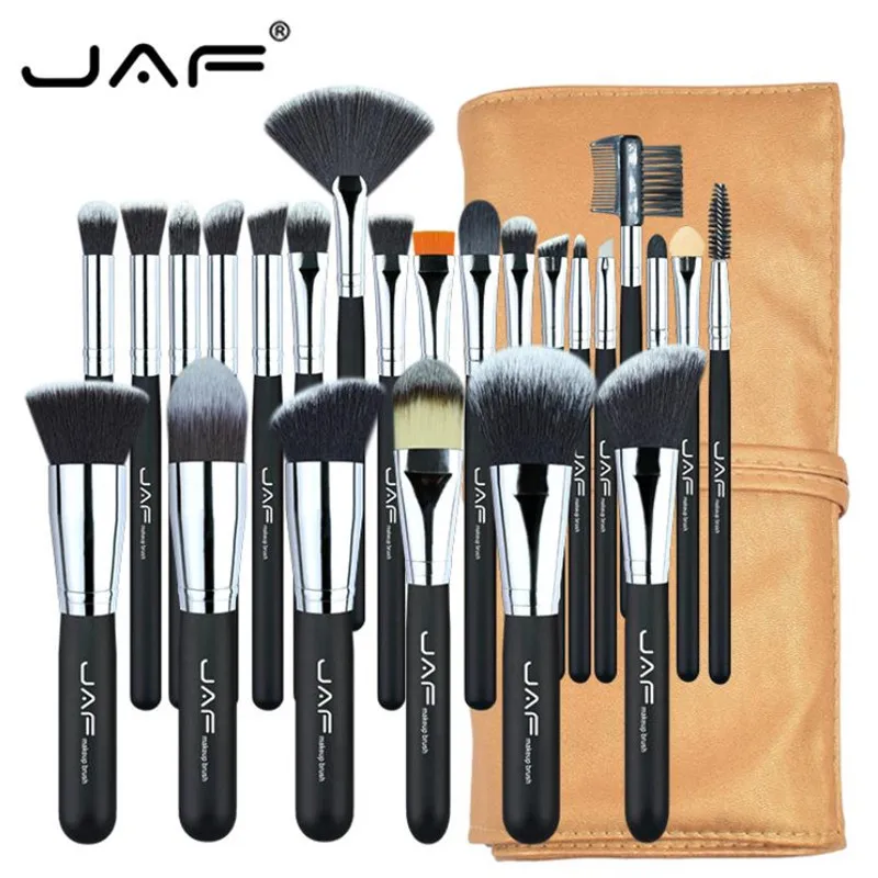 JAF 24pcs Professional Make Up Brushes With Bag Powder Eye Brushes Full Function Studio Synthetic Hair Cosmetic Tool Kit 25#701
JAF 24pcs Professional Make Up Brushes With Bag Powder Eye Brushes Full Function Studio Synthetic Hair Cosmetic Tool Kit 25#701
