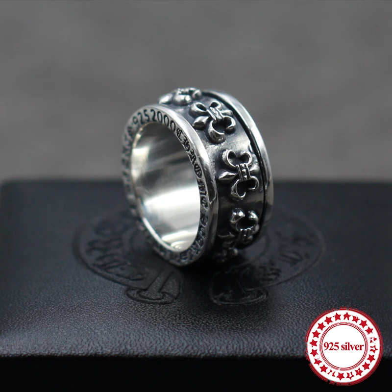 S925 sterling silver men's ring new punk personality retro style rotating cross army flower fashion boutique jewelry send lover
S925 sterling silver men's ring new punk personality retro style rotating cross army flower fashion boutique jewelry send lover