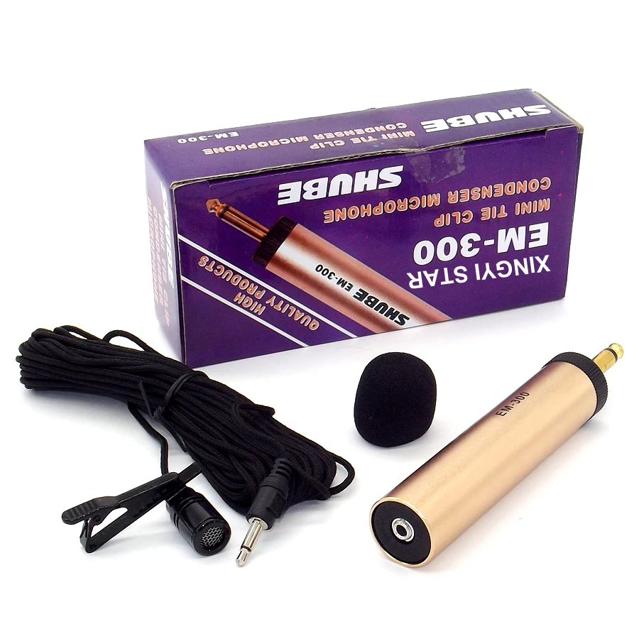 Image Professional Musical Instruments Tie Clip Condenser Lavalier Microphone Speech Lapel Mic For Voice Amplifier Speaker Mixer Audio