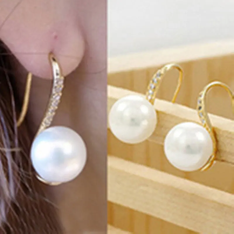 Fashion Gold Color Hook Simulated-pearl Earrings for Women Wedding Party Drop Long Earrings Fashion Jewelry Earrings Pendientes
Fashion Gold Color Hook Simulated-pearl Earrings for Women Wedding Party Drop Long Earrings Fashion Jewelry Earrings Pendientes