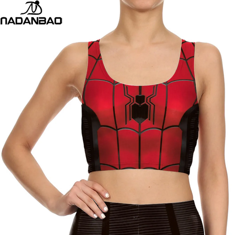 NADANBAO New Arrival Cosplay Spiderman Crop Top Women Sleeveless Short vest Fitness Tank Crop Plus Size Tee Vest Tops
NADANBAO New Arrival Cosplay Spiderman Crop Top Women Sleeveless Short vest Fitness Tank Crop Plus Size Tee Vest Tops