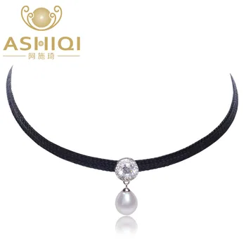 ASHIQI Natural Freshwater pearl Choker Necklace 34cm + 6cm High quality 925 Sterling silver Rope Chain for women
ASHIQI Natural Freshwater pearl Choker Necklace 34cm + 6cm High quality 925 Sterling silver Rope Chain for women