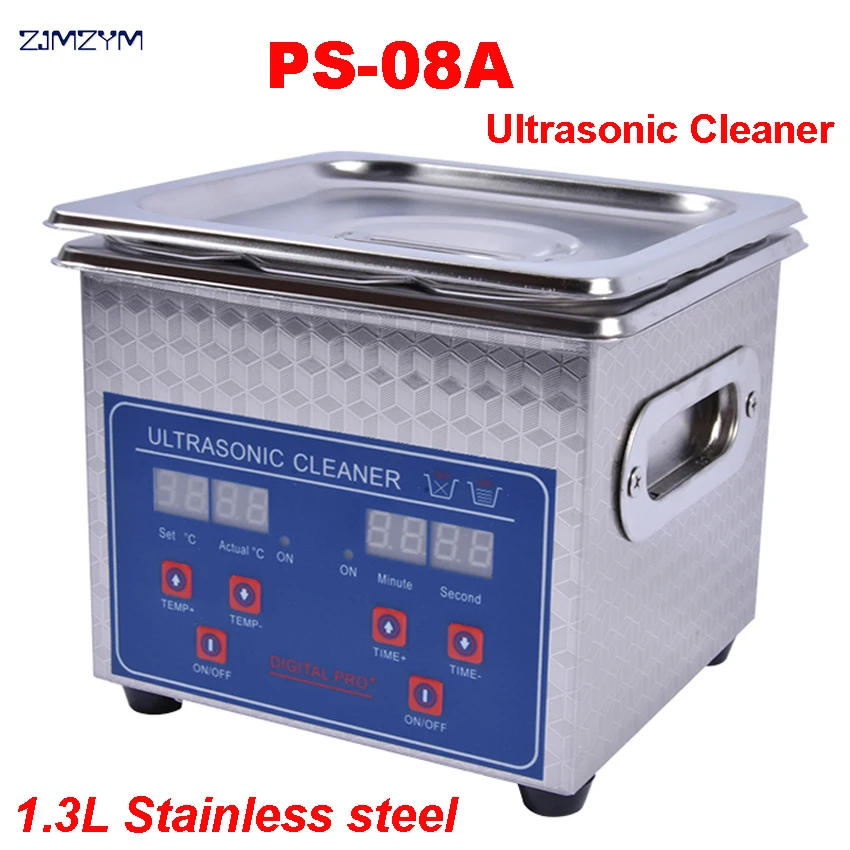 1PC 110V/220V PS-08A 60W Small Heater&timer Digital Ultrasonic Cleaner 1.3L For Glasses,Razor, Jewellery Free Basket
1PC 110V/220V PS-08A 60W Small Heater&timer Digital Ultrasonic Cleaner 1.3L For Glasses,Razor, Jewellery Free Basket