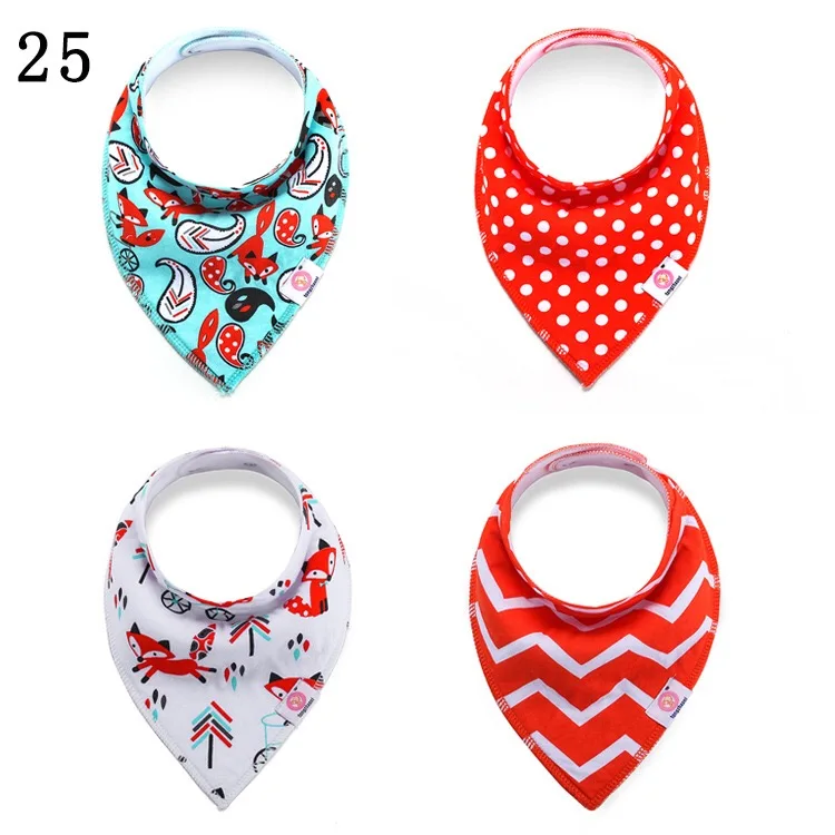 4Pcs/Lot Baby Cotton Bibs Kids Cute Printing Soft Bandana Newborn Toddler Triangle Scarf Infant Burp Cloths Saliva Towel
4Pcs/Lot Baby Cotton Bibs Kids Cute Printing Soft Bandana Newborn Toddler Triangle Scarf Infant Burp Cloths Saliva Towel