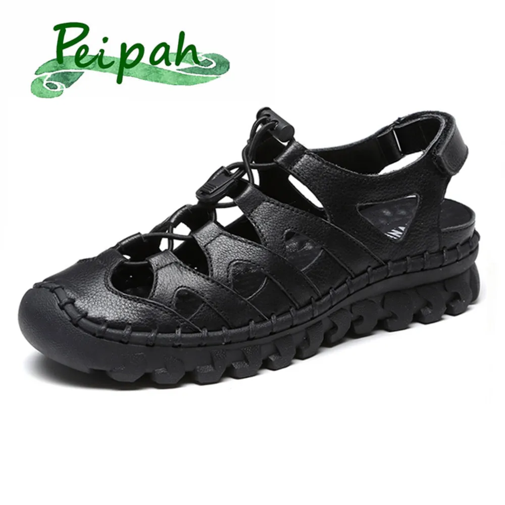 PEIPAH Handmade Genuine Leather Sandals Female 2019 Summer New Solid Sports Shoes Casual Hollow Breathable Chaussure Femme
PEIPAH Handmade Genuine Leather Sandals Female 2019 Summer New Solid Sports Shoes Casual Hollow Breathable Chaussure Femme