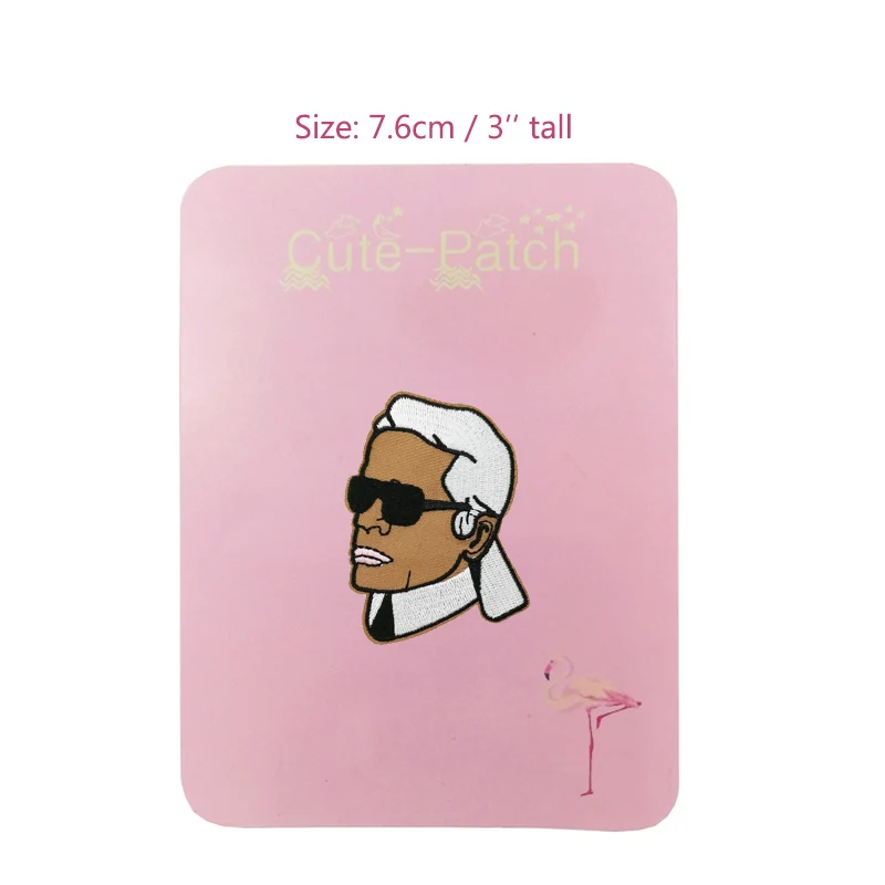 Karl Face Patches Embroidered Iron On Applique diy badge artist creative director famous people portrait patch
Karl Face Patches Embroidered Iron On Applique diy badge artist creative director famous people portrait patch