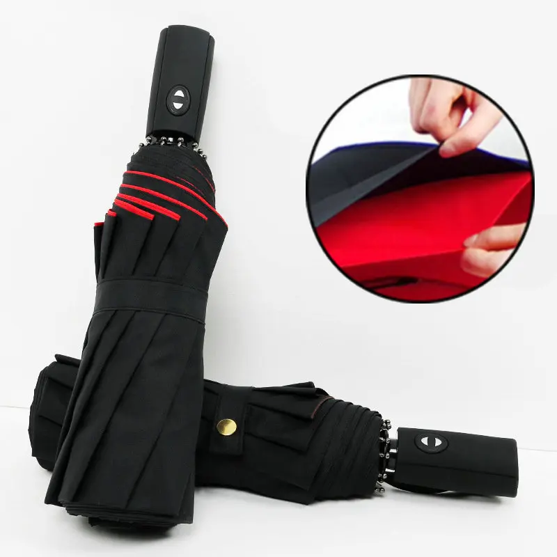 Ten Bone Automatic Folding Umbrella Female Male Car Luxury Large Windproof Umbrella Umbrella Men Rain Black Paint LY25
Ten Bone Automatic Folding Umbrella Female Male Car Luxury Large Windproof Umbrella Umbrella Men Rain Black Paint LY25