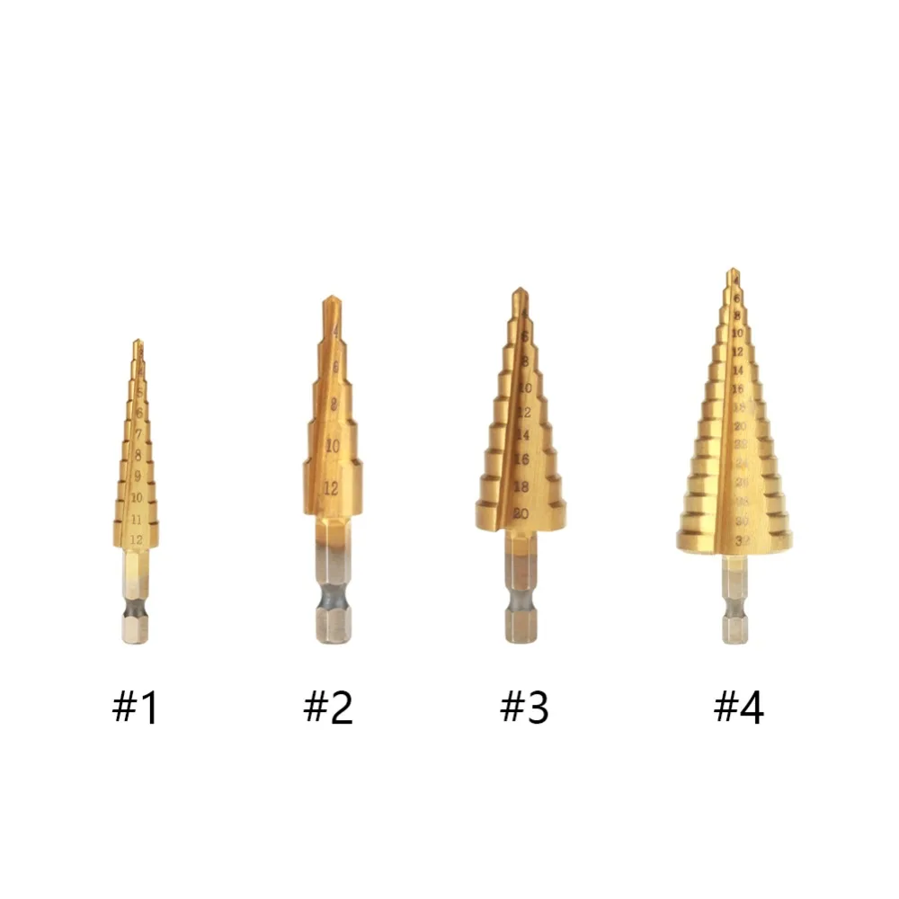 1Pcs High Speed Steel Step Cone Drill Bit Hole Cutter Hex Shank Titanium Plating Drill
1Pcs High Speed Steel Step Cone Drill Bit Hole Cutter Hex Shank Titanium Plating Drill