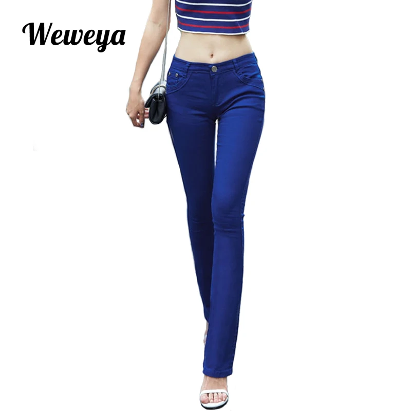 Женские черные расклешенные джинсы Weweya в европейском и американском стиле