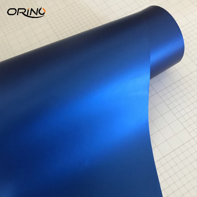 Blue Matte Metallic Vinyl Wrap Film-1