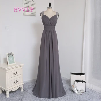 HVVLF 2019 Cheap Bridesmaid Dresses Under 50 A-line Cap Sleeves Gray Chiffon Lace Open Back Wedding Party Dresses
HVVLF 2019 Cheap Bridesmaid Dresses Under 50 A-line Cap Sleeves Gray Chiffon Lace Open Back Wedding Party Dresses