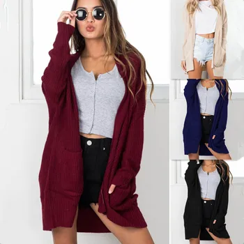 New Women Long Sleeve Loose Knit Cardigan Autumn Winter Knitted Sweater Coat Female Autumn Casual Jacket Female Chaquetas Mujer
New Women Long Sleeve Loose Knit Cardigan Autumn Winter Knitted Sweater Coat Female Autumn Casual Jacket Female Chaquetas Mujer