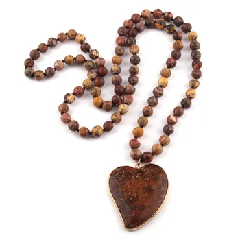 MOODPC Fashion Bohemian Jewelry Natural Tiger Eye Stone Knotted Brown Stone heart Pendant Women Necklace
MOODPC Fashion Bohemian Jewelry Natural Tiger Eye Stone Knotted Brown Stone heart Pendant Women Necklace