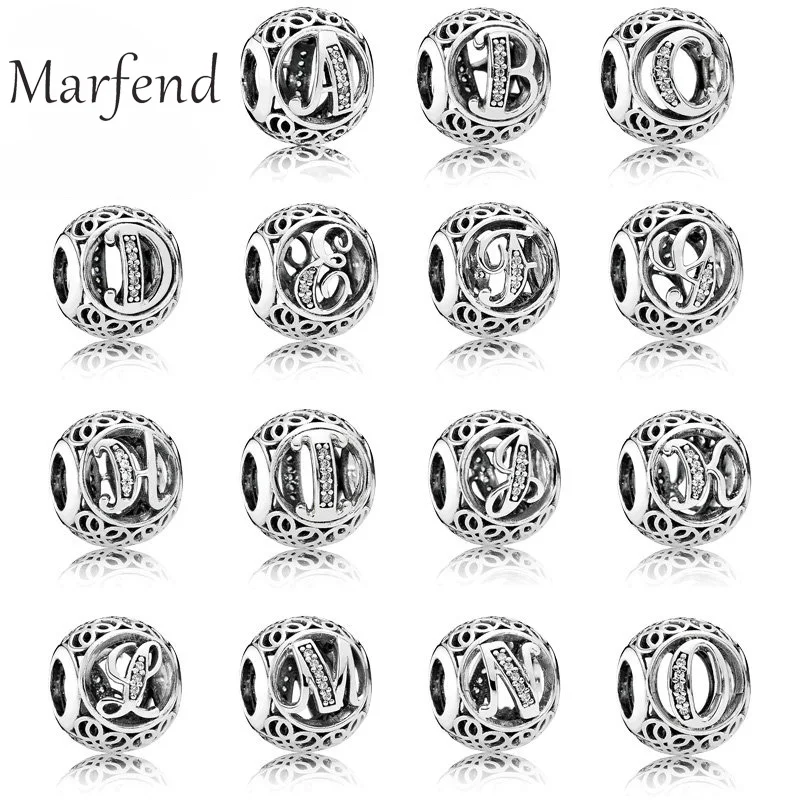 Marfend Fashion Silver 925 Alphabet A To O Clear CZ Hollow Out Round Charm Charms Beads Fit Original Charms Bracelet Jewelry
Marfend Fashion Silver 925 Alphabet A To O Clear CZ Hollow Out Round Charm Charms Beads Fit Original Charms Bracelet Jewelry
