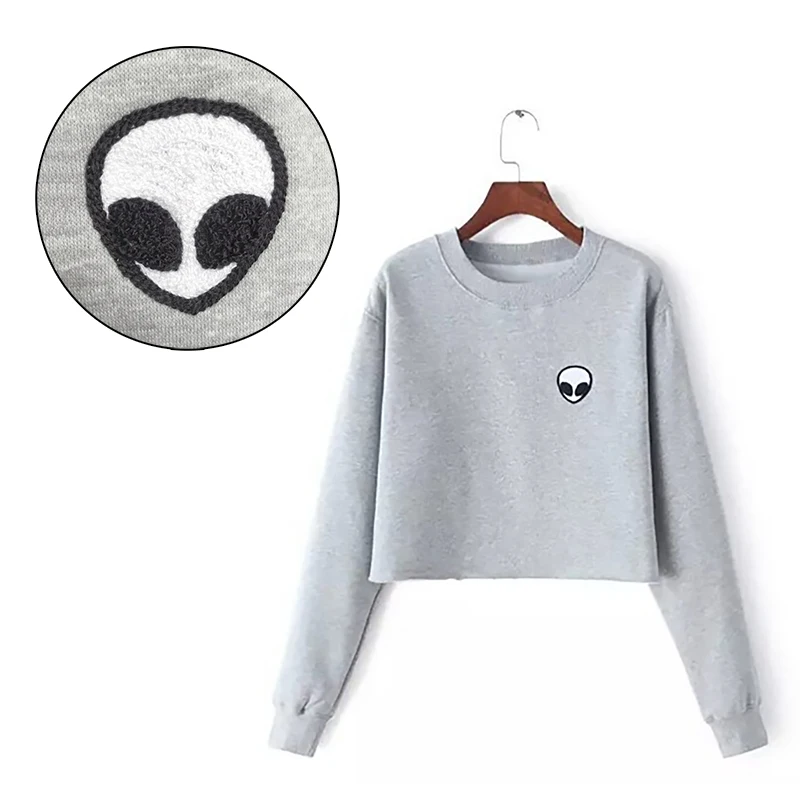 ET Aliens Printing Warm Hoodies Sweatshirts harajuku Crew Neck Sweats Women Clothing Feminina Loose Short Fleece Jumper Sweats
ET Aliens Printing Warm Hoodies Sweatshirts harajuku Crew Neck Sweats Women Clothing Feminina Loose Short Fleece Jumper Sweats