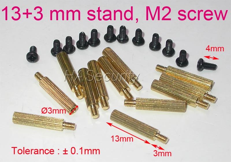 12pcs 13+3mm brass stand / brace / puncheon with M2-4mm screw for security camera PCB module installation assembly
12pcs 13+3mm brass stand / brace / puncheon with M2-4mm screw for security camera PCB module installation assembly