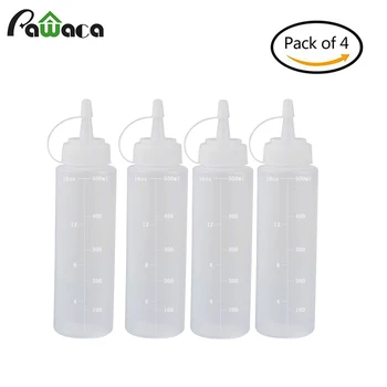4pcs/set Plastic Squeeze Bottle Condiment Dispenser for Sauce Vinegar Oil Ketchup Cruet Kitchen Bottle with Leak-Proof Cap 16oz
4pcs/set Plastic Squeeze Bottle Condiment Dispenser for Sauce Vinegar Oil Ketchup Cruet Kitchen Bottle with Leak-Proof Cap 16oz