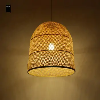 Bamboo Wicker Rattan Bell Shade Pendant Light Fixture Japanese Asian Suspension Ceiling Lamp Plafon E27 E26 Bulb Bed Study Room
Bamboo Wicker Rattan Bell Shade Pendant Light Fixture Japanese Asian Suspension Ceiling Lamp Plafon E27 E26 Bulb Bed Study Room