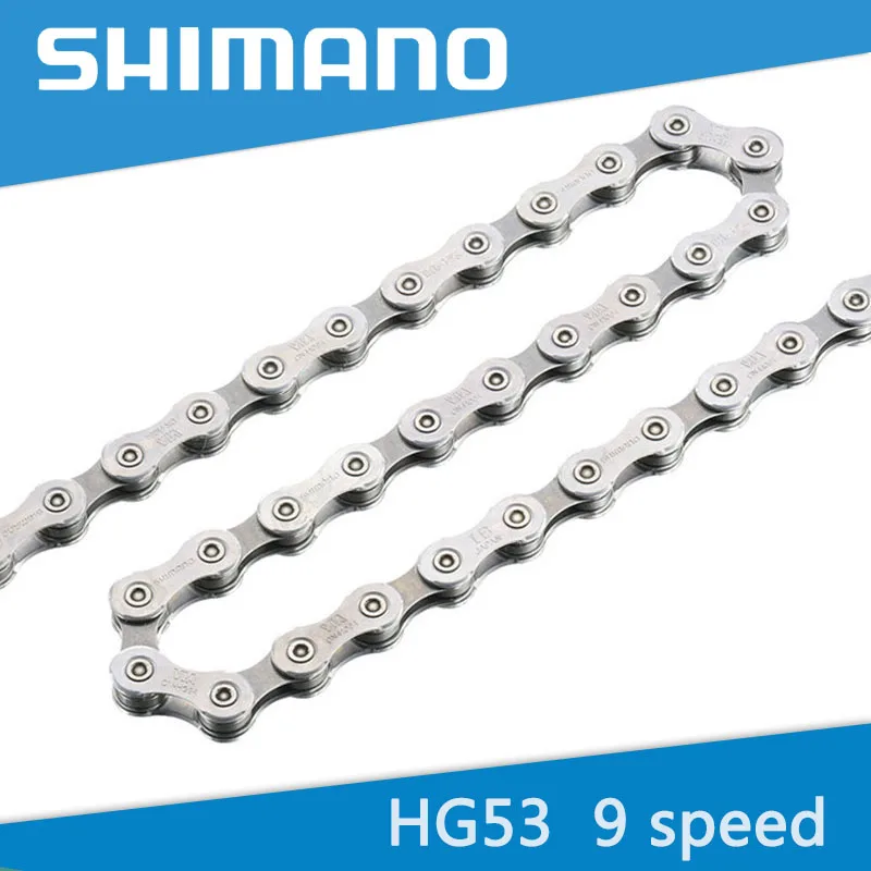 SHIMANO DEORE оригинальный продукт 112L HG53 цепи 9 скоростей 9s цепь круглая для горного