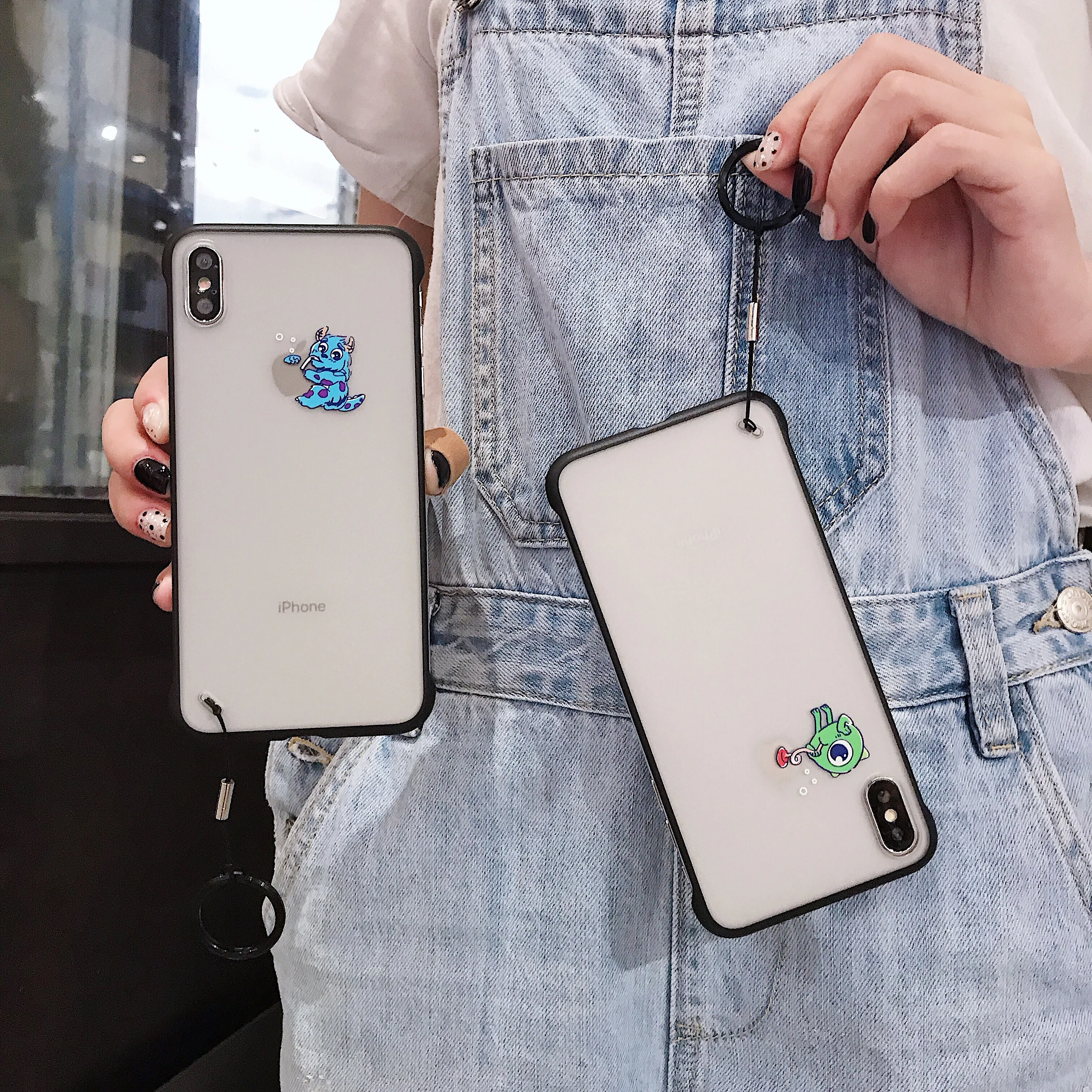 Cartoon creativity funny Frameless Transparent Matte Hard phone Case For iphone X 7 6 6S 8 plus XR XS MAX With Finger Ring Cases
Cartoon creativity funny Frameless Transparent Matte Hard phone Case For iphone X 7 6 6S 8 plus XR XS MAX With Finger Ring Cases