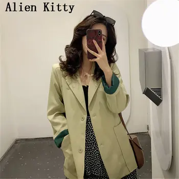 Alien Kitty Vintage Notched Casual Fresh Female New Style Office Lady Long Sleeve Single Breasted Solid Coat Free Green Blazers
Alien Kitty Vintage Notched Casual Fresh Female New Style Office Lady Long Sleeve Single Breasted Solid Coat Free Green Blazers