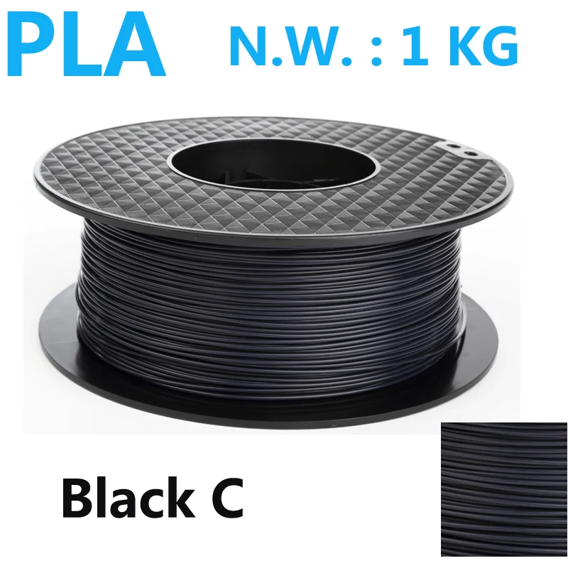 

Black color PLA 3d printer filament high strength 1kg pla filament impressora 3d filamento 1.75mm 3d pen plasti filament