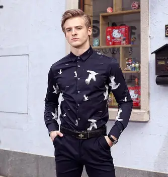 FanZhuan 2017 Free Shipping New fashion casual male men's spring personality long sleeved collar shirt printing dove 712007
FanZhuan 2017 Free Shipping New fashion casual male men's spring personality long sleeved collar shirt printing dove 712007