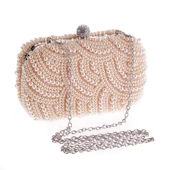 Fashion Cluth Evening Party Pearl Beaded Bag Chain Shoulder Messenger Purse Pochette for Wedding Banquet
Fashion Cluth Evening Party Pearl Beaded Bag Chain Shoulder Messenger Purse Pochette for Wedding Banquet