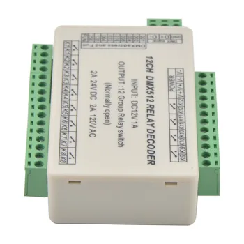 12CH 12 channels DMX512 Relay Decoder switch signal led Controller relay output only use the signal control input 12V led strip
12CH 12 channels DMX512 Relay Decoder switch signal led Controller relay output only use the signal control input 12V led strip