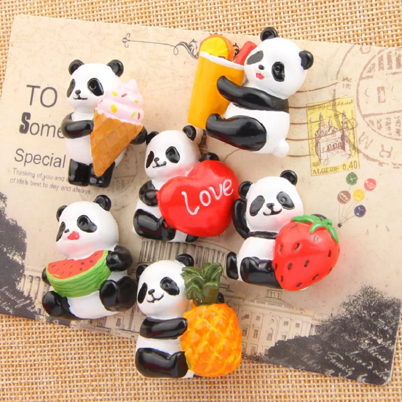 6 Style Kawaii 3D Panda Fruits Edition Cartoon Creative Resin Action Figures Model Toys Fridge Magnet For Home Decoration Gifts
6 Style Kawaii 3D Panda Fruits Edition Cartoon Creative Resin Action Figures Model Toys Fridge Magnet For Home Decoration Gifts