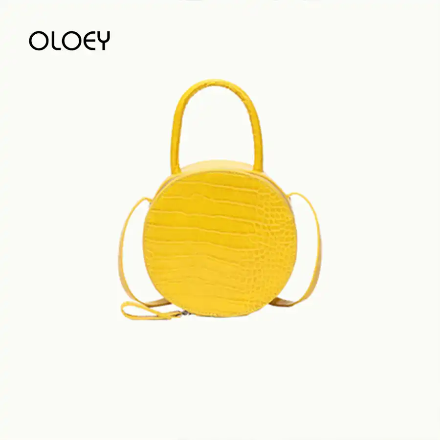 yellow croc purse