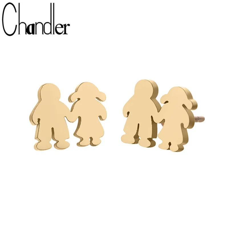 Chandler A Girl Boy Friend Stud Earrings Stainless Steel Best Friend Earring Childhood Memory Jewelry Pendientes Brincos Brandes
Chandler A Girl Boy Friend Stud Earrings Stainless Steel Best Friend Earring Childhood Memory Jewelry Pendientes Brincos Brandes