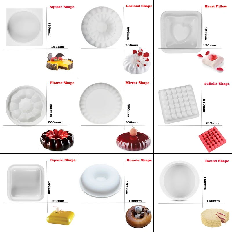 25 Shapes Silicone Mold for Baking Tray Dessert Mousse Mold Cake Moulds Silicone Form for Baking Pan Cake Decorating Tool
25 Shapes Silicone Mold for Baking Tray Dessert Mousse Mold Cake Moulds Silicone Form for Baking Pan Cake Decorating Tool