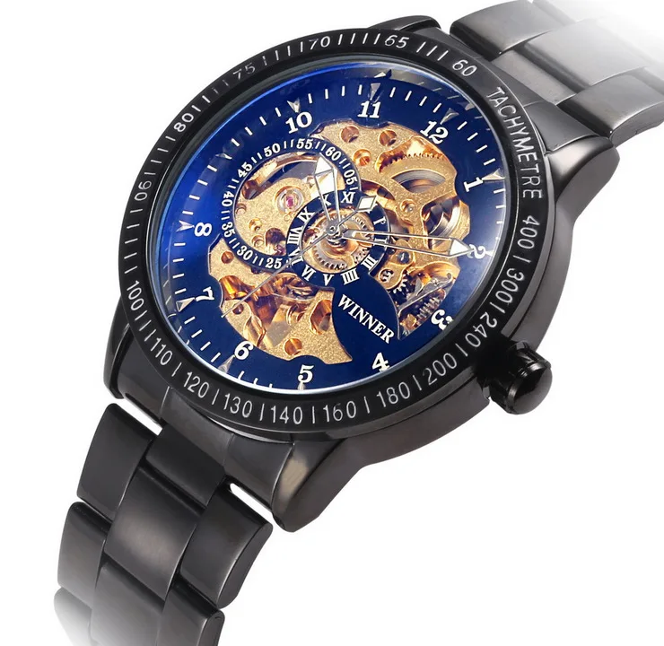 Fashion Winner Top Brand Vintage Black Steel Stainless Dial Men Mechanical Skeleton Sport Army Watch Wristwatches Gift Business
Fashion Winner Top Brand Vintage Black Steel Stainless Dial Men Mechanical Skeleton Sport Army Watch Wristwatches Gift Business