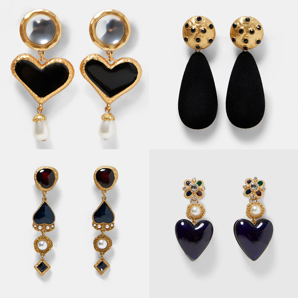 Bestessy Za Geometric Big Long Drop Earrings Fashion Party Women Crystal Dangle Earrings Trendy Heart Maxi Elegant Jewelry
Bestessy Za Geometric Big Long Drop Earrings Fashion Party Women Crystal Dangle Earrings Trendy Heart Maxi Elegant Jewelry