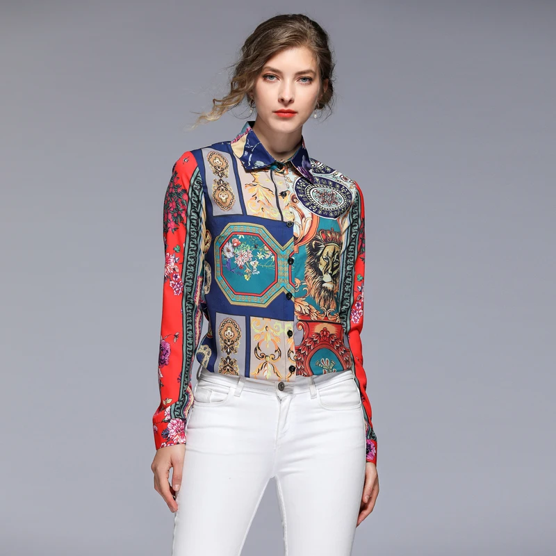 Spring/Summer New Women's Lapel Shirt Print Slim Joker Shirt Loosely Thin Ocean Chiffon Shirt Long Sleeve Shirt z-10-62
Spring/Summer New Women's Lapel Shirt Print Slim Joker Shirt Loosely Thin Ocean Chiffon Shirt Long Sleeve Shirt z-10-62