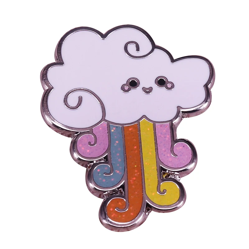 Cute cloud badge glitter weather pins rainbow rain brooch creative jackets backpack accessory happy kids gift
Cute cloud badge glitter weather pins rainbow rain brooch creative jackets backpack accessory happy kids gift