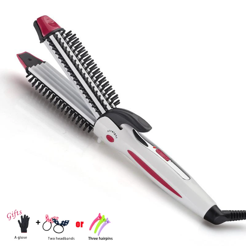 3 in 1 Ceramic Hair Curler Electric Comb Hairbrush Corn Curling Hair Straightener Brush Straightening Iron Roller Styling Tools
3 in 1 Ceramic Hair Curler Electric Comb Hairbrush Corn Curling Hair Straightener Brush Straightening Iron Roller Styling Tools