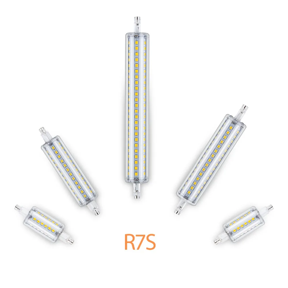 

R7S LED 78mm Horizontal Plug Light R7S LED 118mm Corn Bulb 5W 10W 12W 15W Replace Halogen Lamp 135mm 189mm R7S LED Tube 2835 SMD