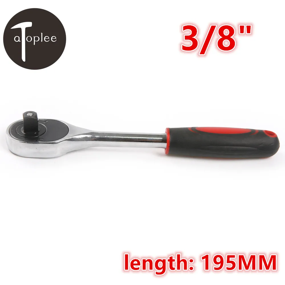 1 ШТ. 3/8 "Antislip Ручка Поворотная Головка Привода Ratchet Ключ для Механика Заводов