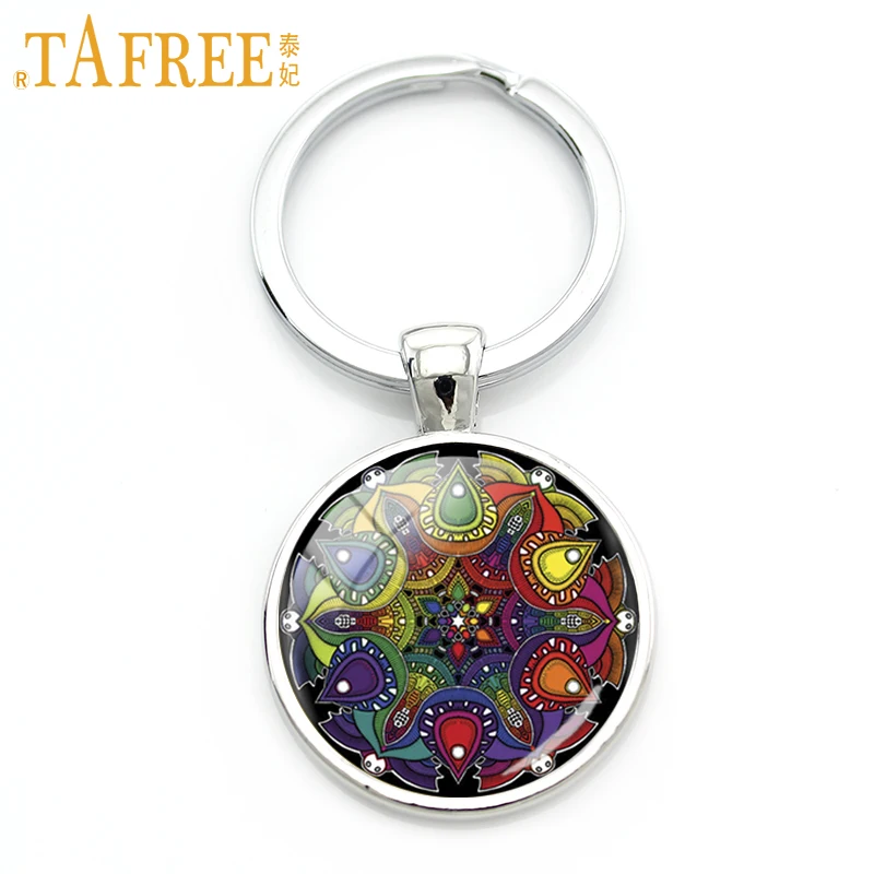 TAFREE Dark Mandala Flower of Life keychain noble and look good key chain Handmade round Glass Fashion Religious jewelry H293
TAFREE Dark Mandala Flower of Life keychain noble and look good key chain Handmade round Glass Fashion Religious jewelry H293
