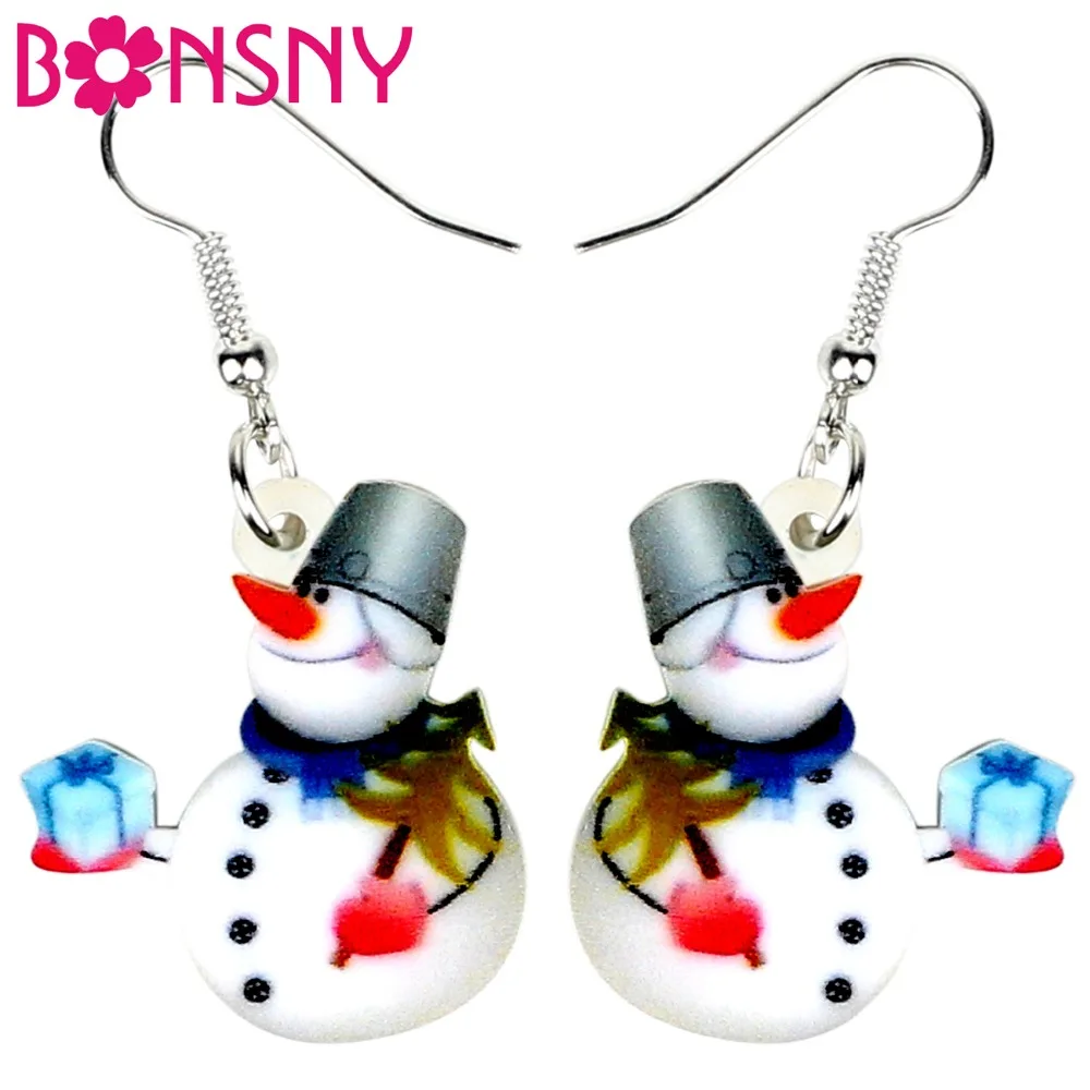 Bonsny Acrylic Cartoon Christmas Snowman Earrings Drop Dangle Navidad Decoration Costumes Jewelry For Women Girls Gift Accessory
Bonsny Acrylic Cartoon Christmas Snowman Earrings Drop Dangle Navidad Decoration Costumes Jewelry For Women Girls Gift Accessory