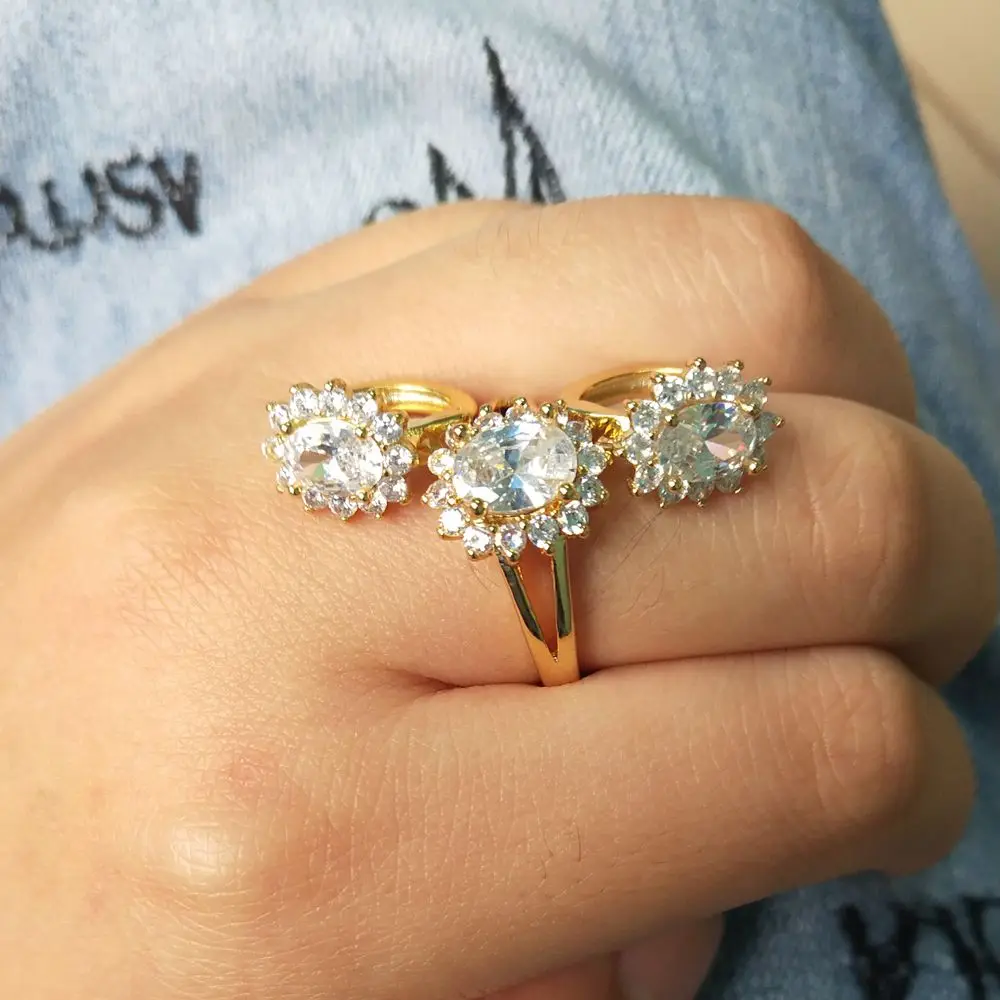 Princess Wedding Jewelry Sets for Women Gold Fashion White Cubic Zirconia Hoop Earrings Rings Set LPG19
Princess Wedding Jewelry Sets for Women Gold Fashion White Cubic Zirconia Hoop Earrings Rings Set LPG19