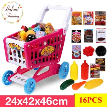 Infant Shining Shopping Cart Toys 16PCS Large Shopping Toys Simulation Children Supermarket Shopping Toys Vegetable Food Toy
Infant Shining Shopping Cart Toys 16PCS Large Shopping Toys Simulation Children Supermarket Shopping Toys Vegetable Food Toy