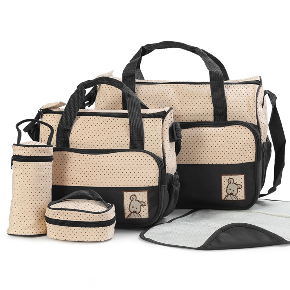 5pcs Baby Stroller Straps For Mom Durable Organizer Hospital Changing Nappy Diaper Bags Set Waterproof Oxford Cloth Dots Print
5pcs Baby Stroller Straps For Mom Durable Organizer Hospital Changing Nappy Diaper Bags Set Waterproof Oxford Cloth Dots Print