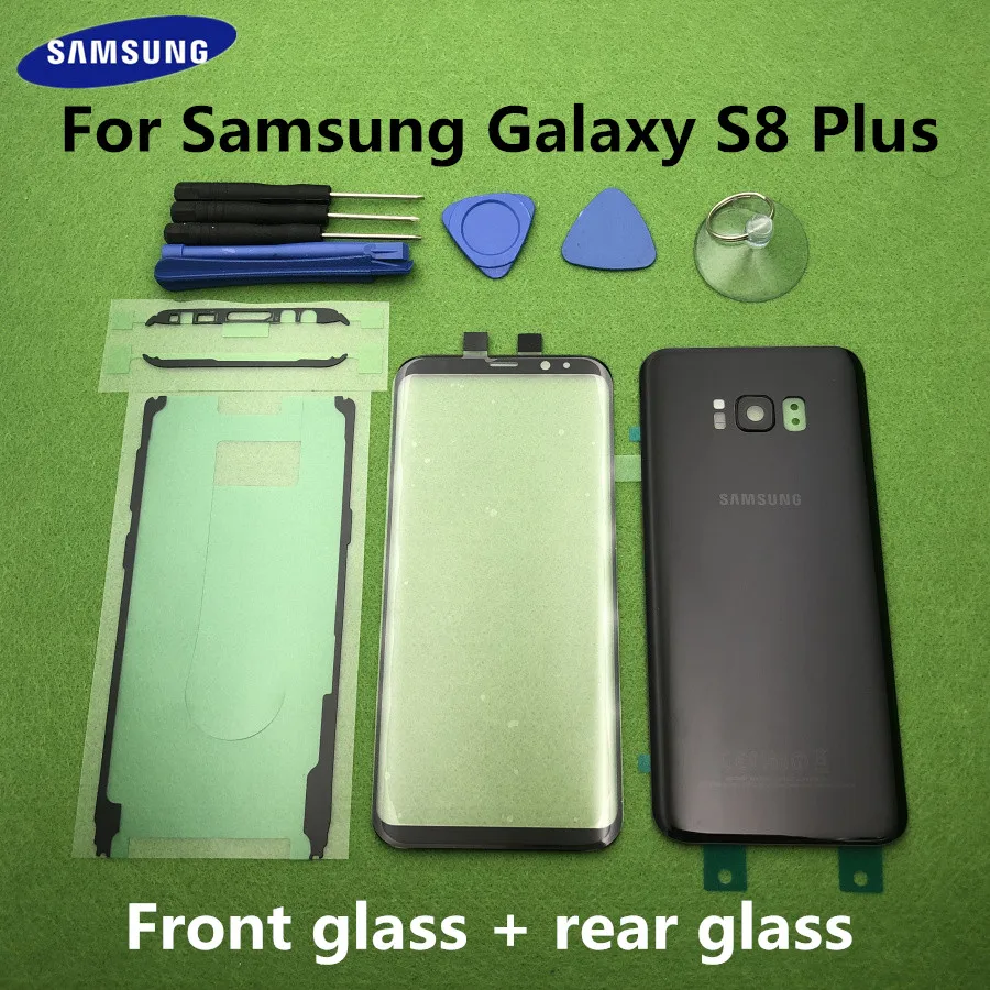 Original S8+ Front Screen Glass Lens For Samsung Galaxy S8 Plus G955 SM-G955F Rear Battery Cover Door Back Housing + Tools
Original S8+ Front Screen Glass Lens For Samsung Galaxy S8 Plus G955 SM-G955F Rear Battery Cover Door Back Housing + Tools