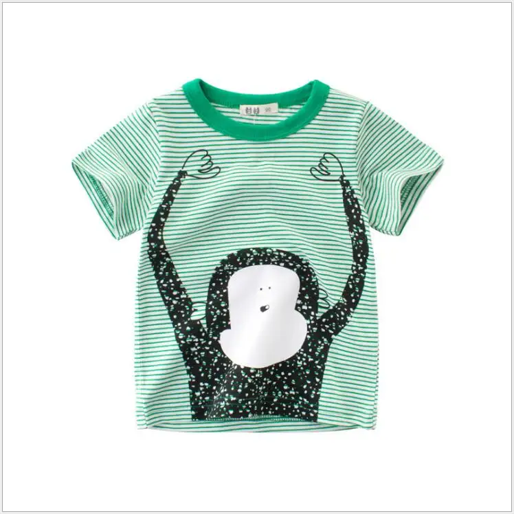 1-8 Years Boys Tops Clothes Summer Kids Short Sleeve T Shirts Boy Cotton Cartoon Monkey Tees Outfits Children Green Stripe Top
1-8 Years Boys Tops Clothes Summer Kids Short Sleeve T Shirts Boy Cotton Cartoon Monkey Tees Outfits Children Green Stripe Top