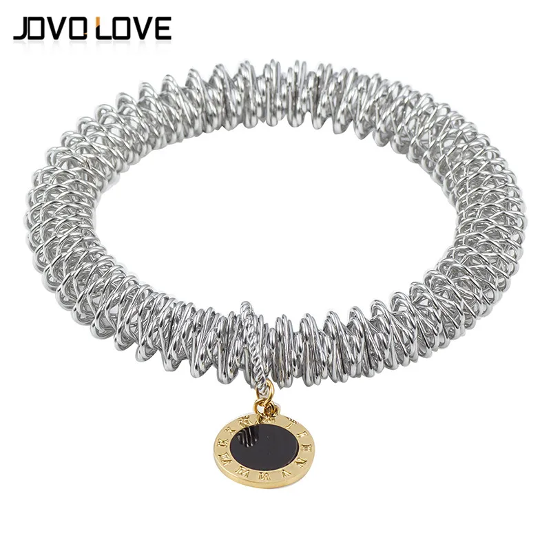 Silver Color Wire Bangles Bracelet Roman Number Gold Silver Black Round Disc Pendant Bracelets Stainless Steel Jewelry Pulseira
Silver Color Wire Bangles Bracelet Roman Number Gold Silver Black Round Disc Pendant Bracelets Stainless Steel Jewelry Pulseira